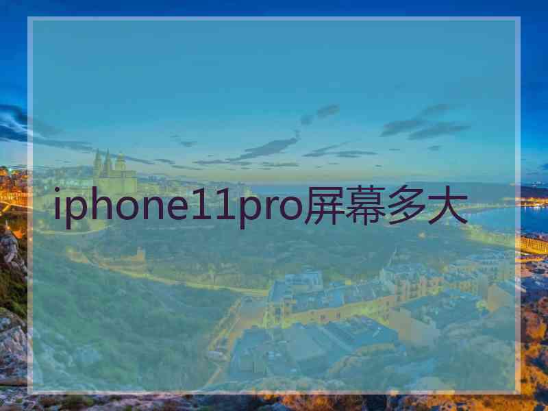iphone11pro屏幕多大