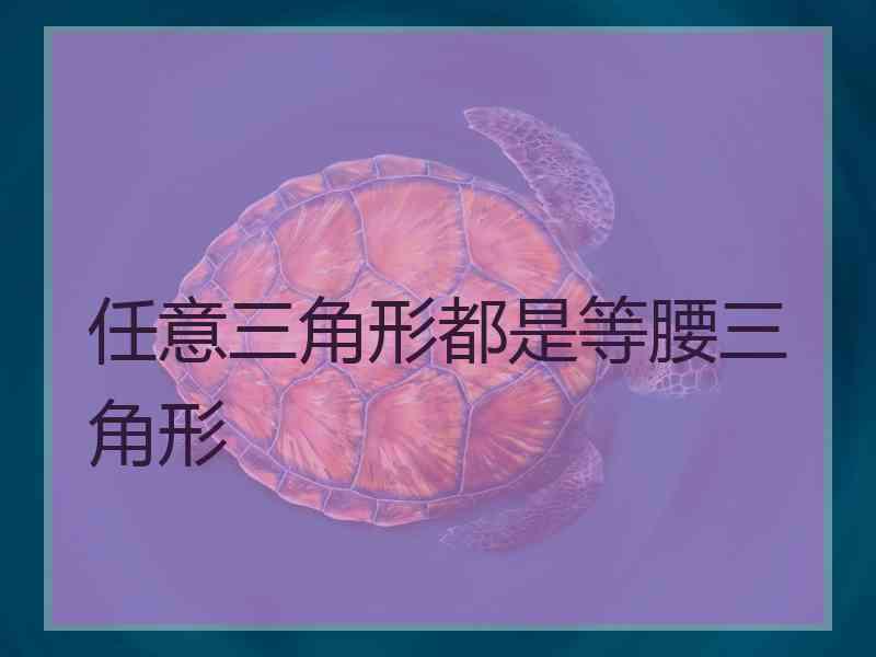 任意三角形都是等腰三角形