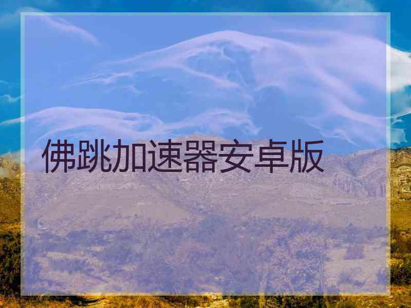 佛跳加速器安卓版