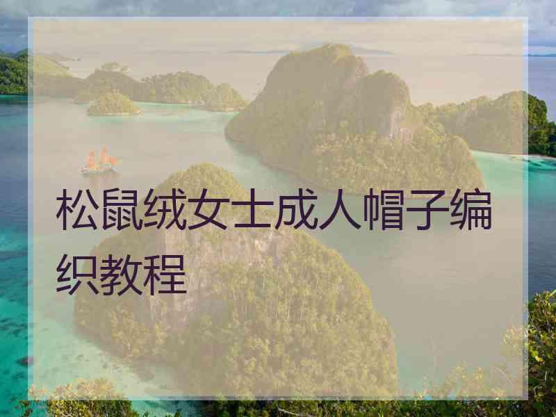 松鼠绒女士成人帽子编织教程