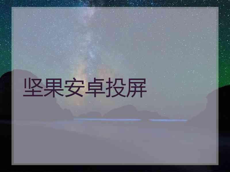 坚果安卓投屏