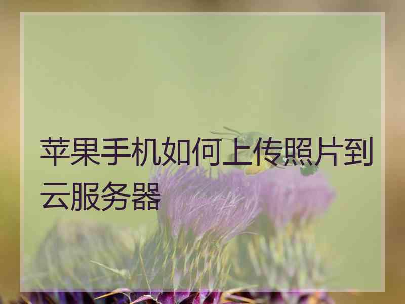 苹果手机如何上传照片到云服务器