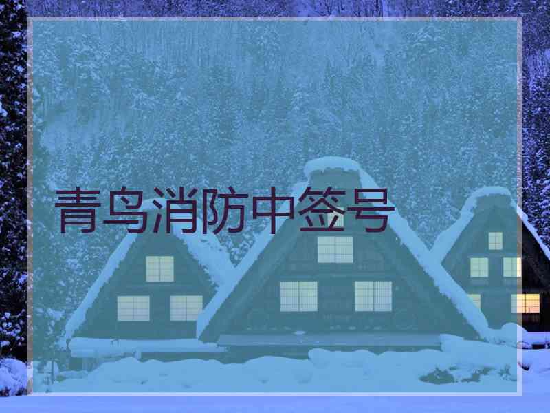 青鸟消防中签号