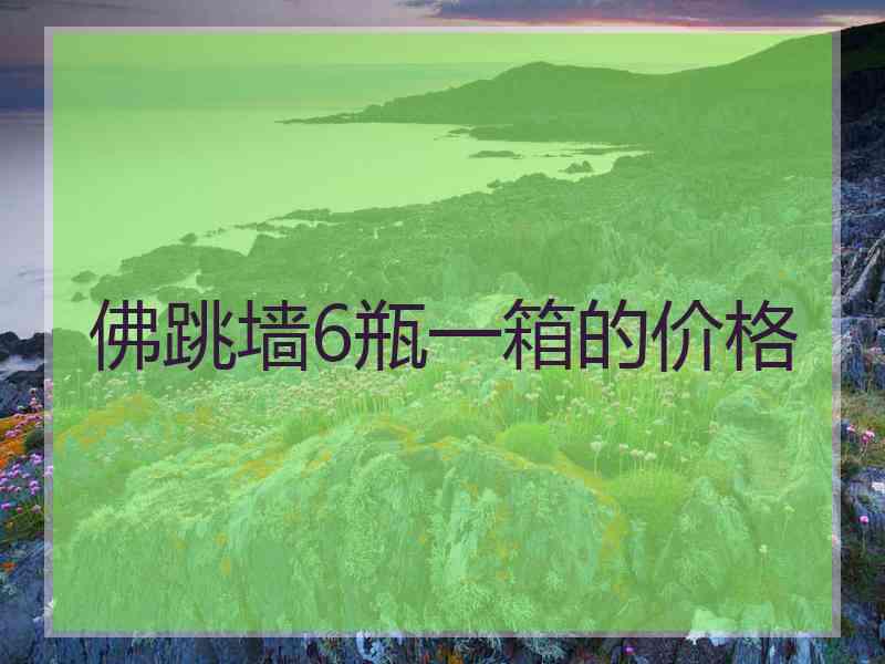 佛跳墙6瓶一箱的价格