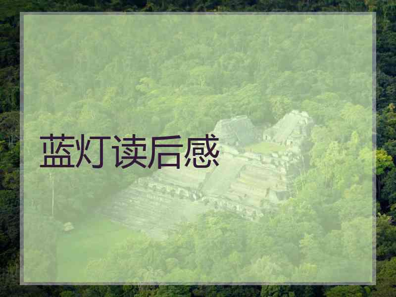 蓝灯读后感