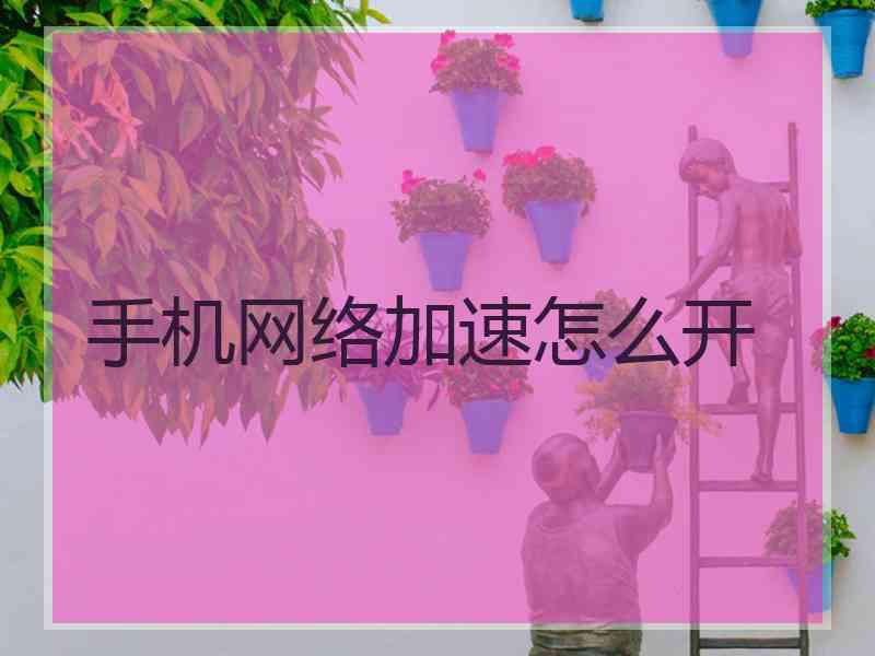手机网络加速怎么开