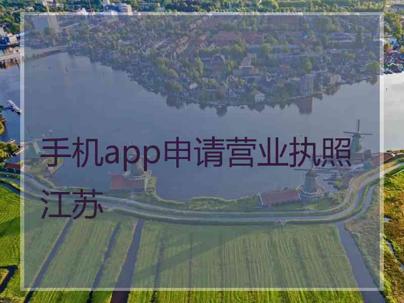 手机app申请营业执照江苏