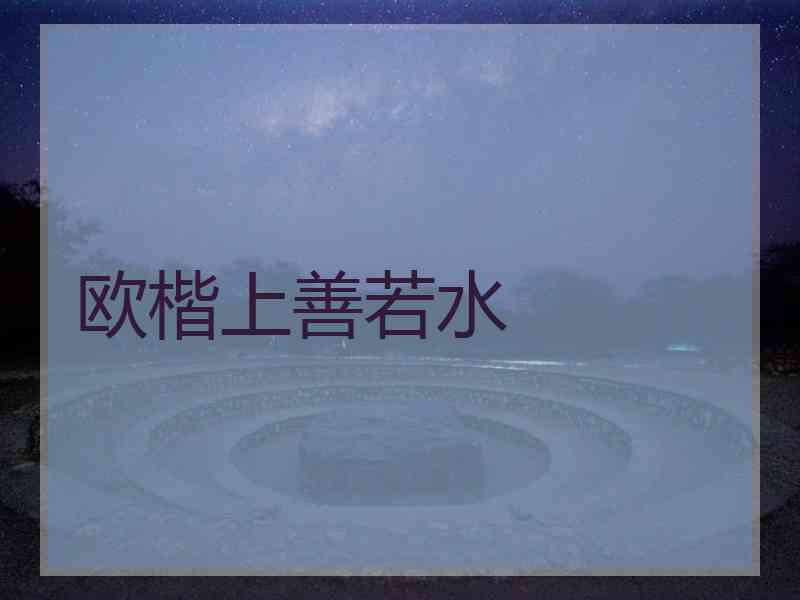 欧楷上善若水
