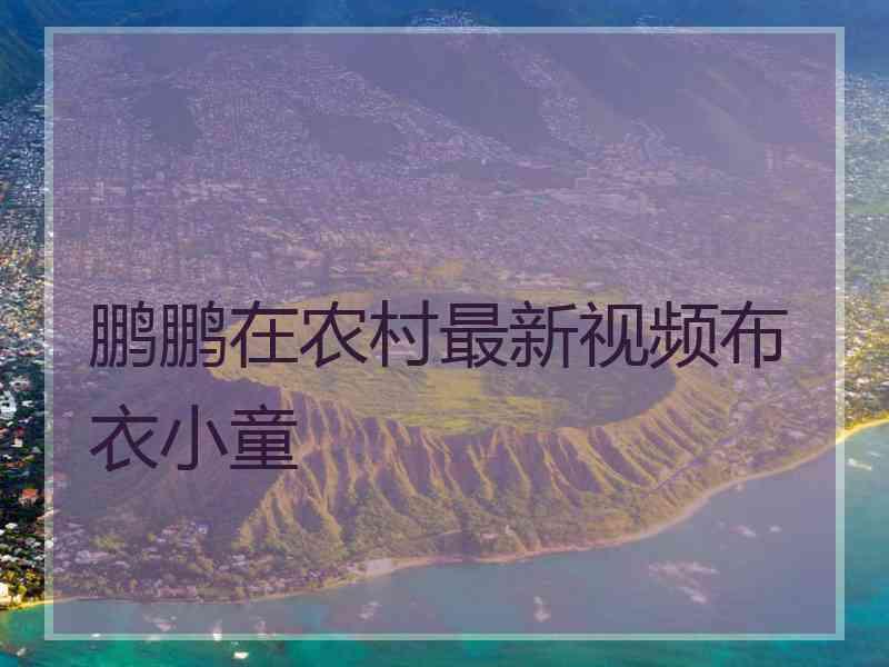 鹏鹏在农村最新视频布衣小童