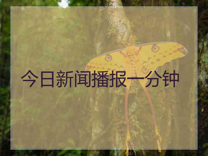 今日新闻播报一分钟