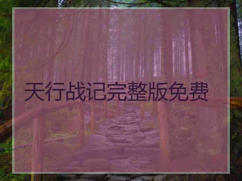 天行战记完整版免费