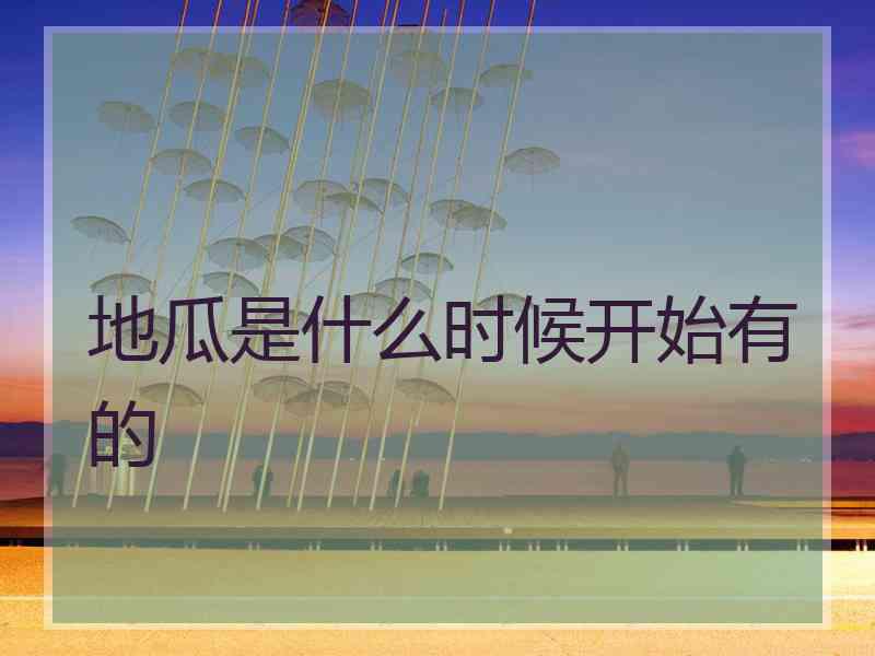 地瓜是什么时候开始有的