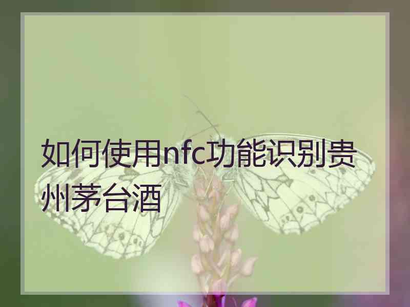 如何使用nfc功能识别贵州茅台酒