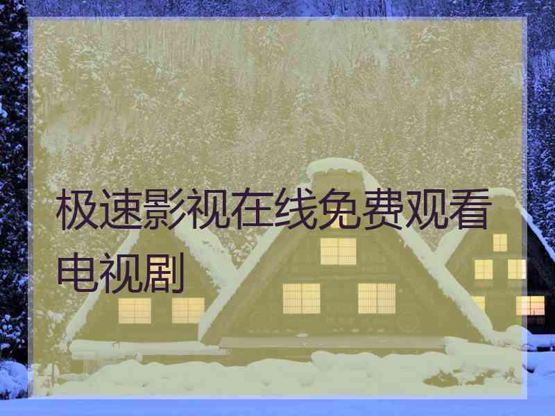 极速影视在线免费观看电视剧