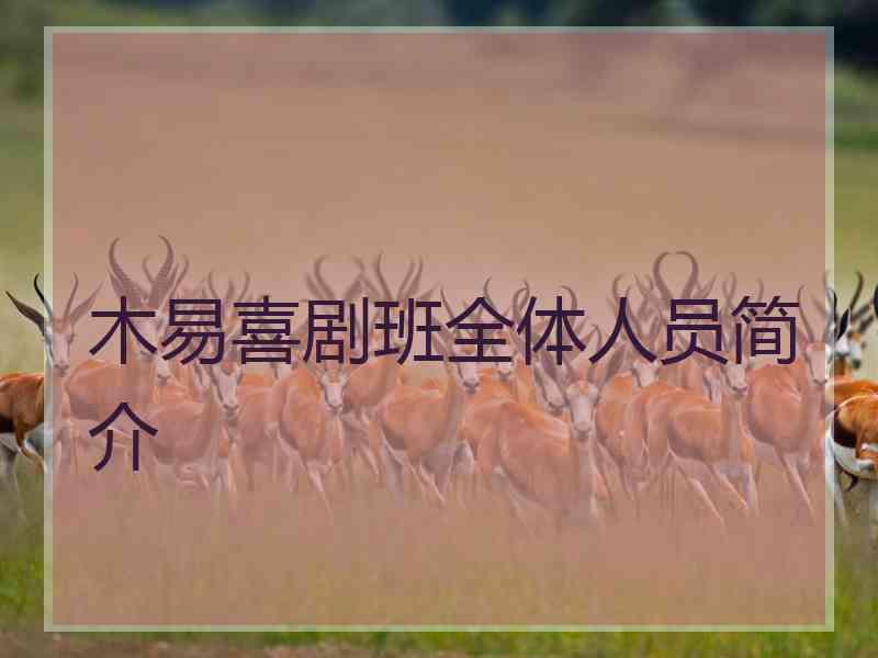 木易喜剧班全体人员简介