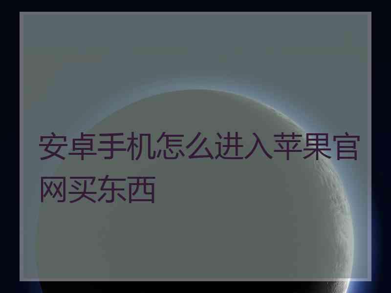 安卓手机怎么进入苹果官网买东西