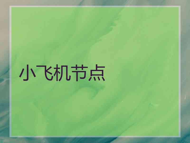 小飞机节点