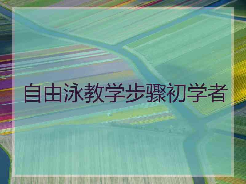 自由泳教学步骤初学者