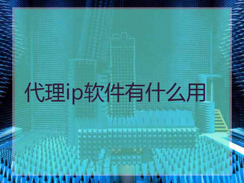 代理ip软件有什么用