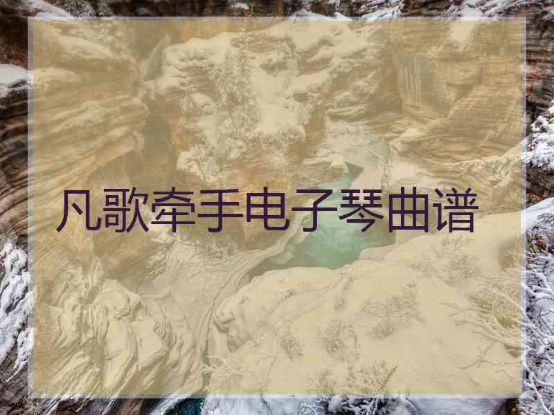 凡歌牵手电子琴曲谱
