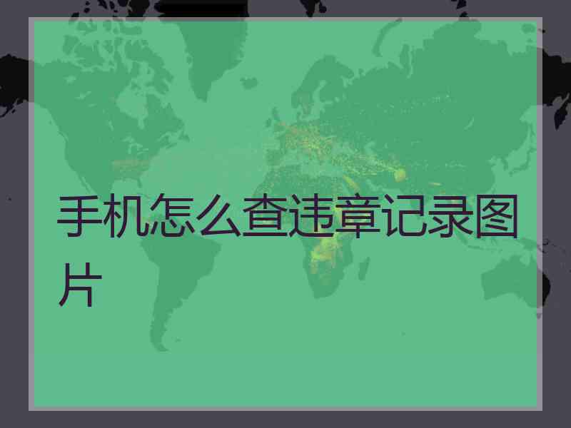 手机怎么查违章记录图片