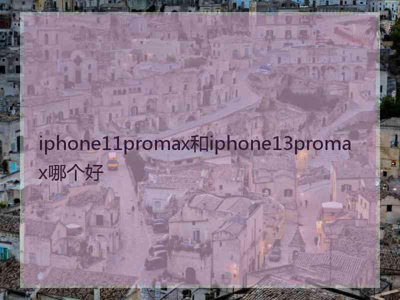 iphone11promax和iphone13promax哪个好