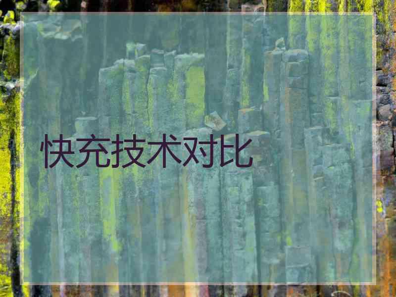 快充技术对比