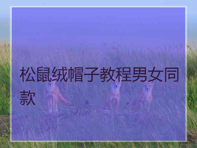 松鼠绒帽子教程男女同款