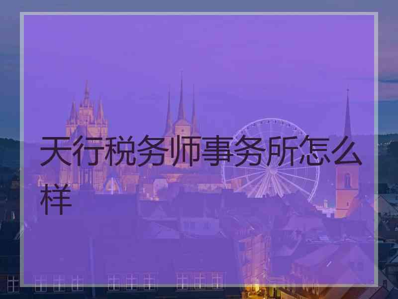 天行税务师事务所怎么样