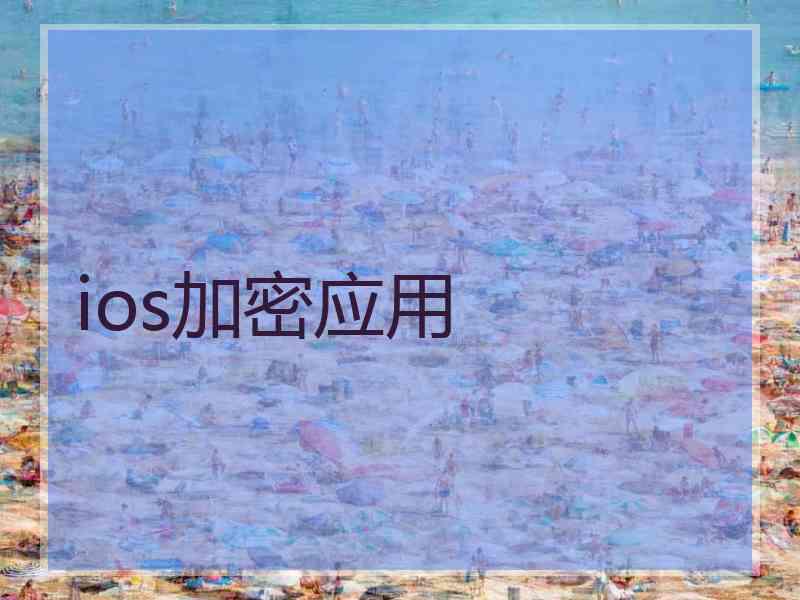 ios加密应用