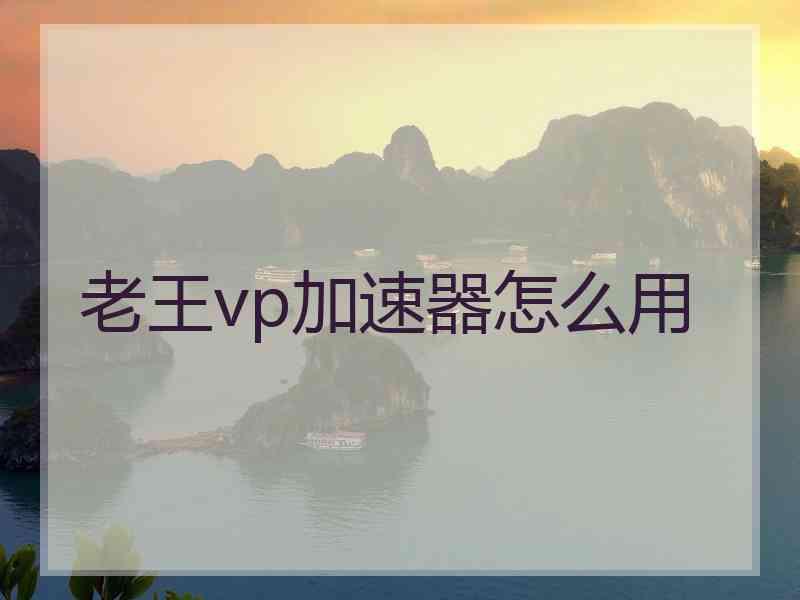 老王vp加速器怎么用