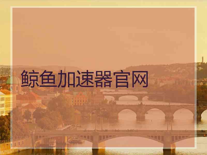 鲸鱼加速器官网
