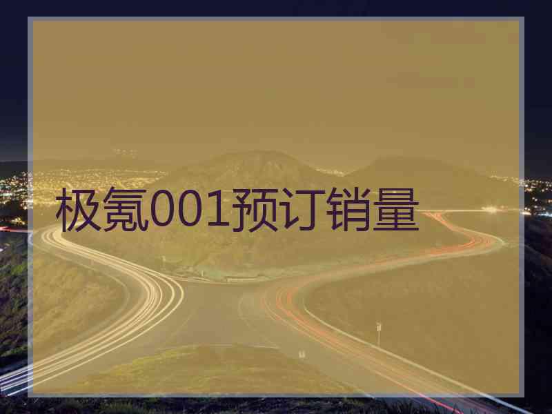 极氪001预订销量