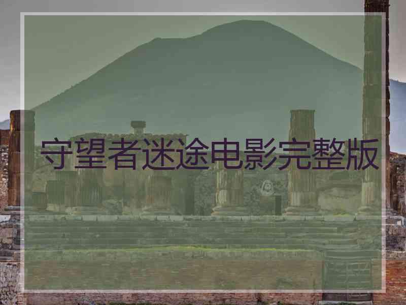 守望者迷途电影完整版