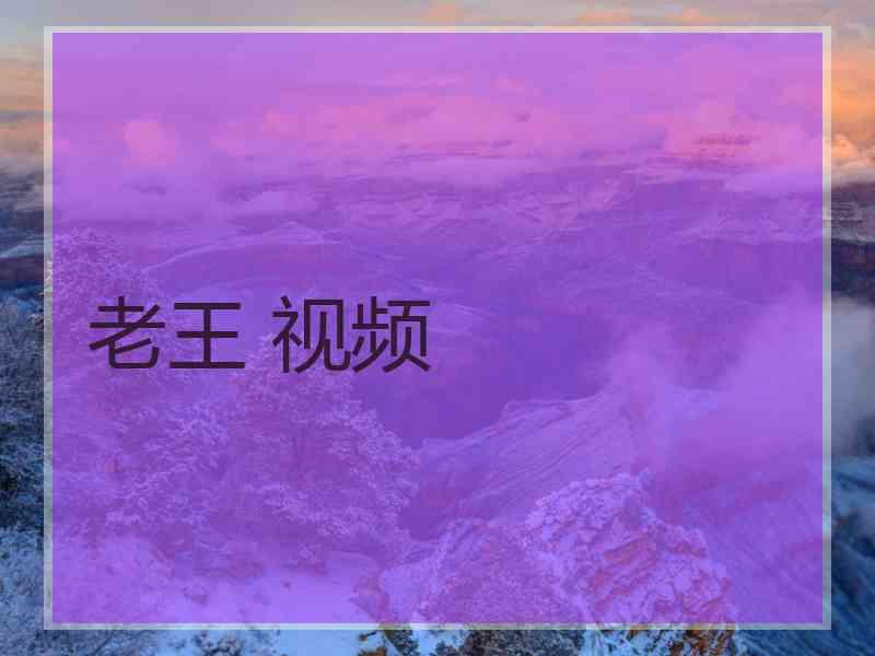 老王 视频