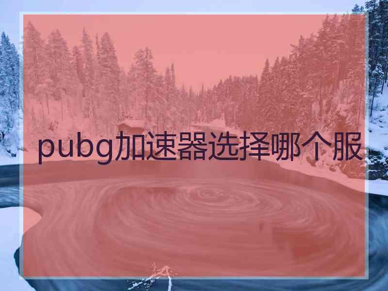 pubg加速器选择哪个服