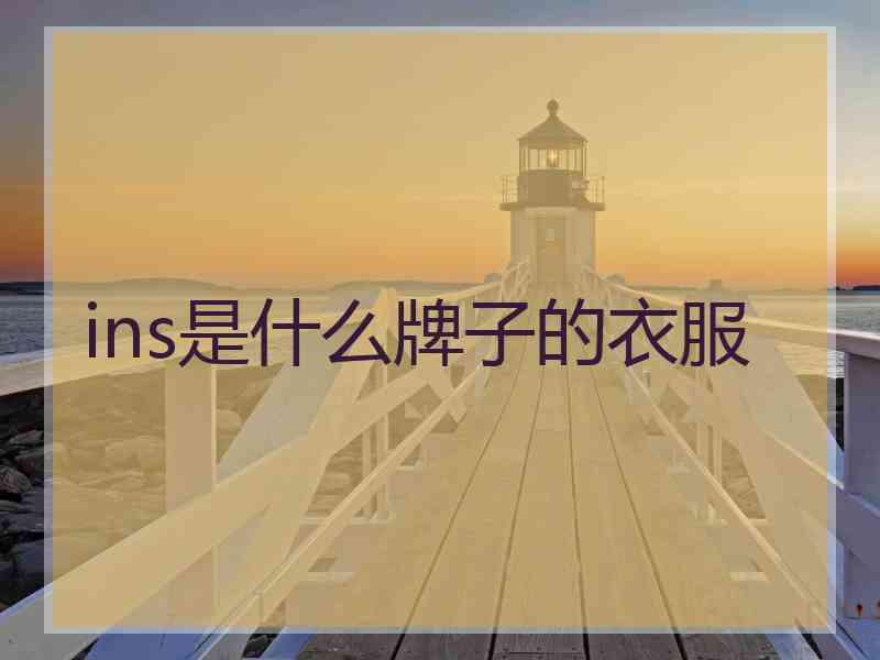 ins是什么牌子的衣服