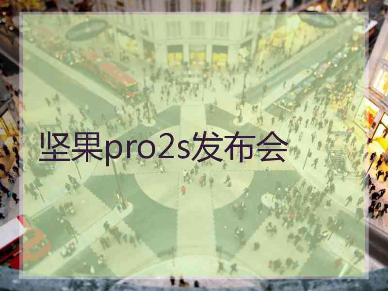 坚果pro2s发布会