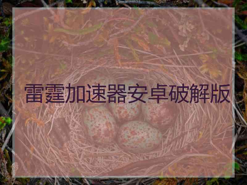 雷霆加速器安卓破解版