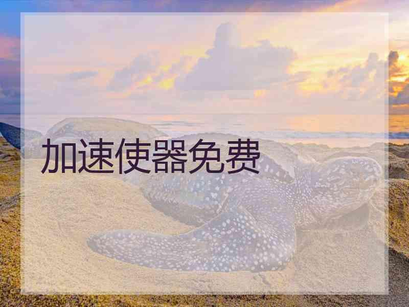 加速使器免费