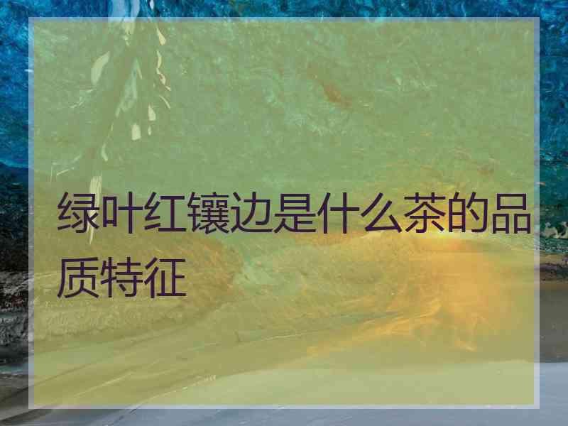 绿叶红镶边是什么茶的品质特征