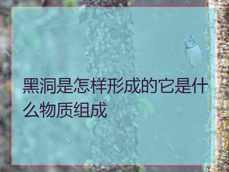 黑洞是怎样形成的它是什么物质组成