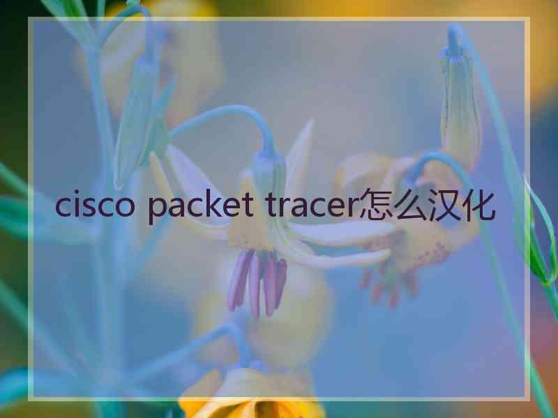 cisco packet tracer怎么汉化