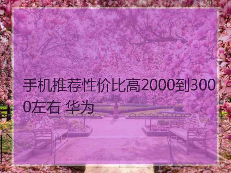 手机推荐性价比高2000到3000左右 华为