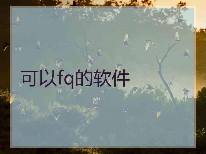 可以fq的软件