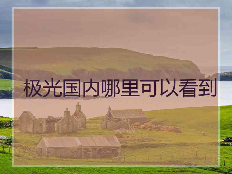 极光国内哪里可以看到