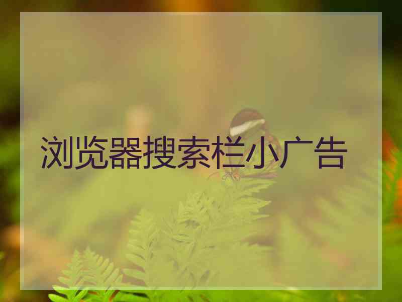 浏览器搜索栏小广告