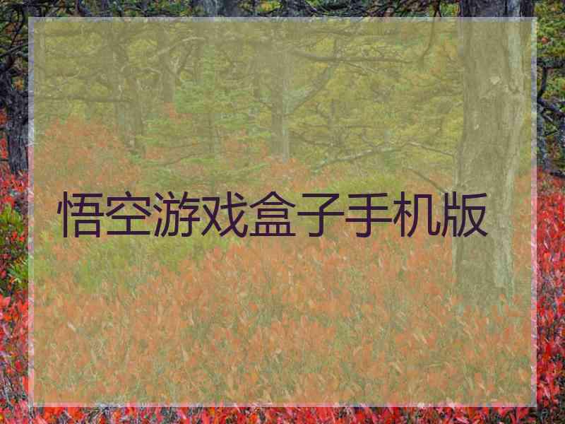 悟空游戏盒子手机版