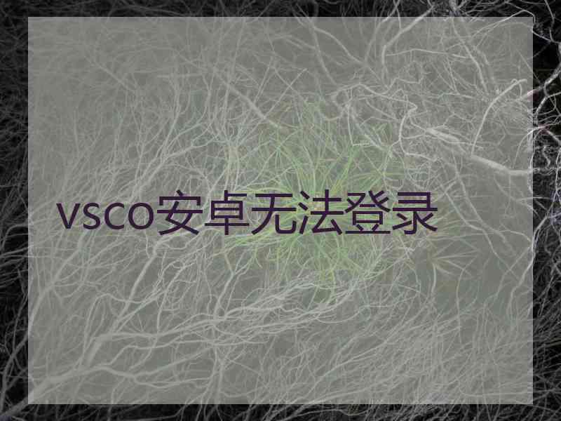 vsco安卓无法登录