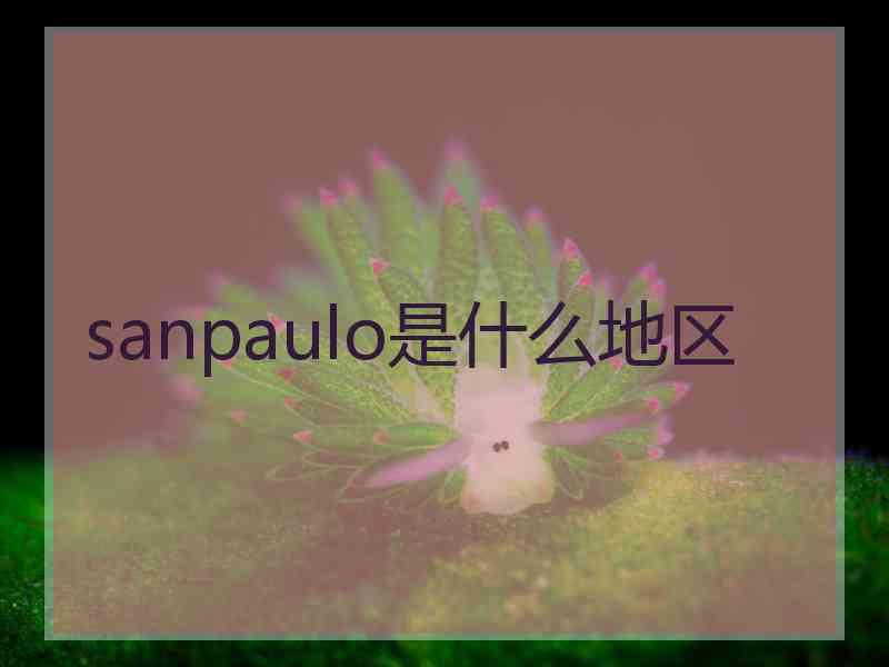 sanpaulo是什么地区